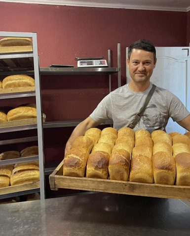 Distributing Bread to People in the War-Torn Donetsk Region