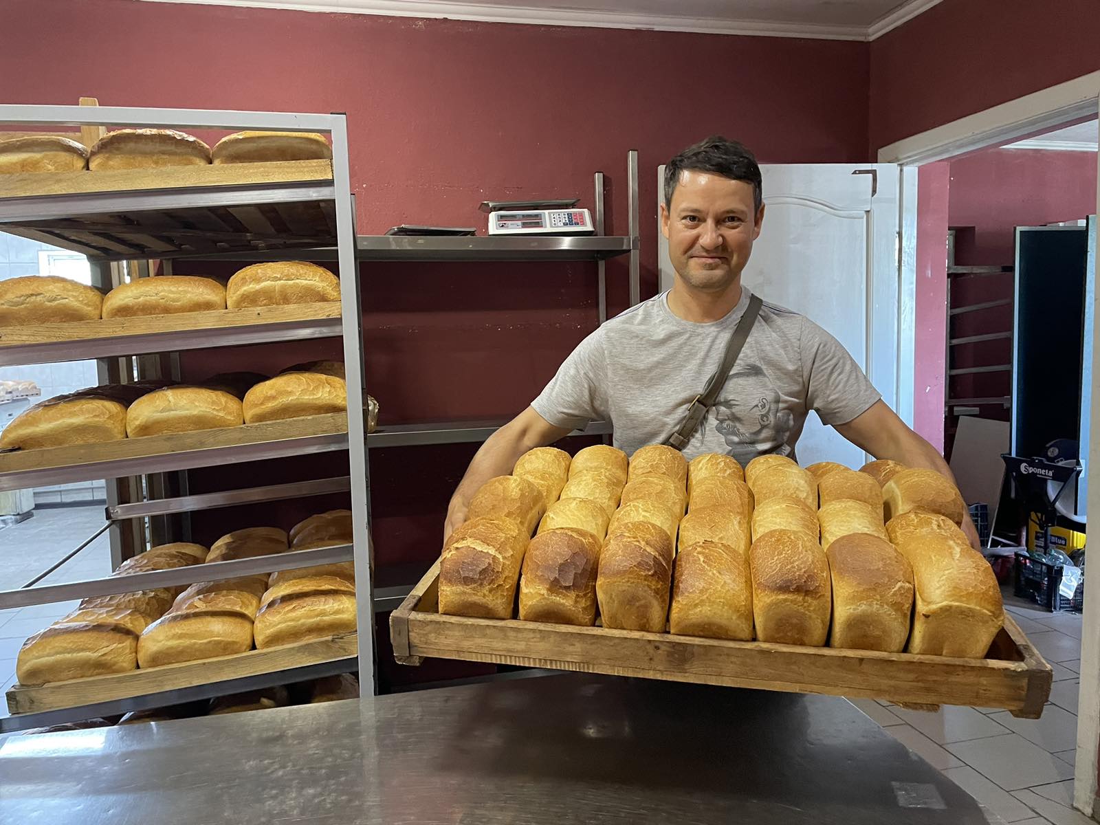 Distributing Bread to People in the War-Torn Donetsk Region